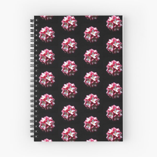 Item preview, Origami style pink tesseract with White flowers designed and sold by Shapeshifter797.