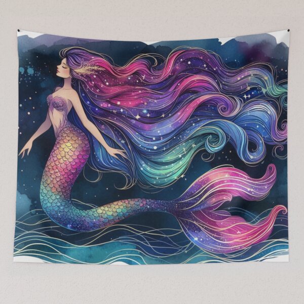 Item preview, Celestial Mermaid Dream designed and sold by LyssasMindArt.