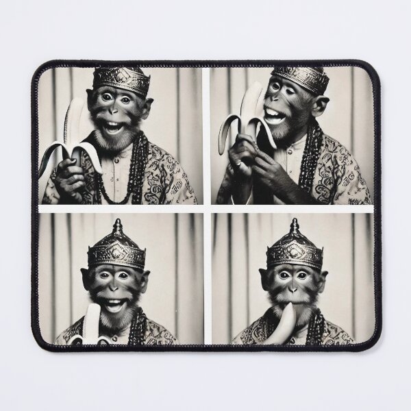 Item preview, Cute Monkey Posing with a Banana | Playful Photobooth Animal | Funny and Adorable Monkey Moments | Quirky Wildlife Photography designed and sold by PaintedPixels01.