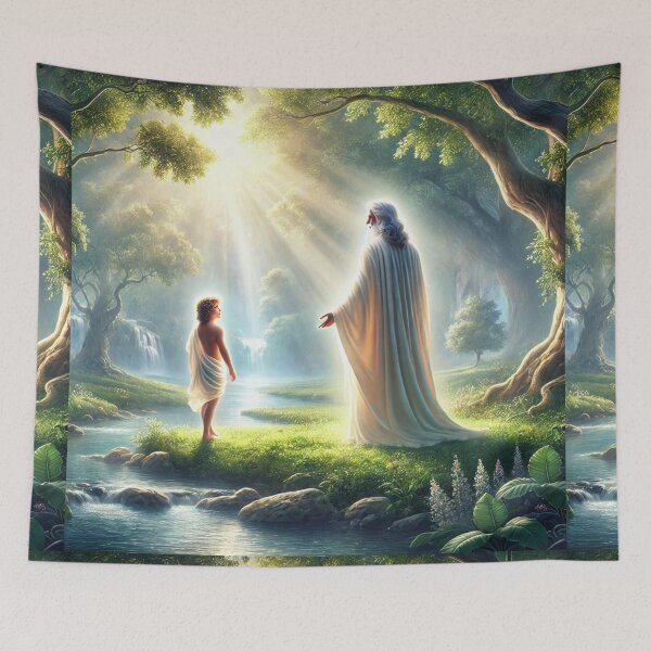 Item preview, "And Adam Lived an Hundred and Thirty Years, and Begat a Son" – The Birth of Seth Verse: Genesis 5:3 (KJV) designed and sold by Meta2Physical.