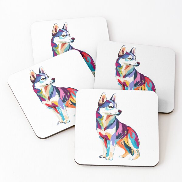 Item preview, Abstract Colorful Husky designed and sold by anettfaye.