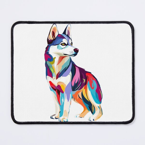 Item preview, Abstract Colorful Husky designed and sold by anettfaye.
