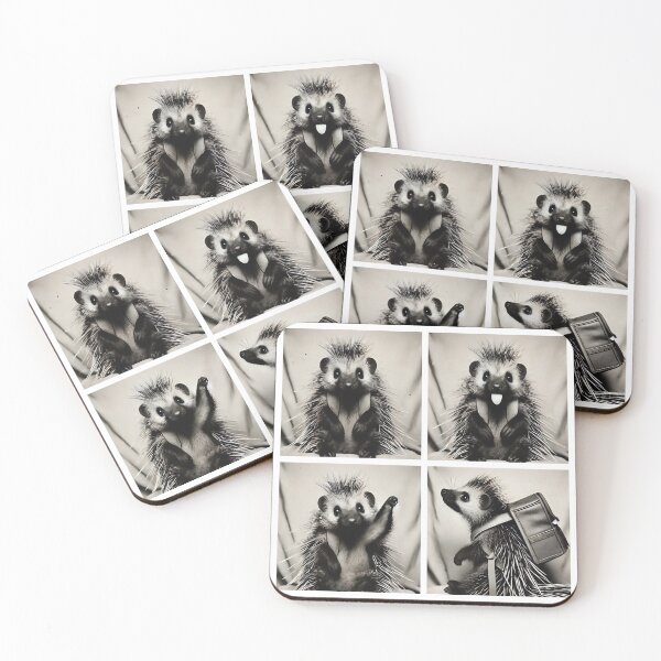 Item preview, Porcupine Wearing a Tiny Backpack | Adorable Photobooth Animal | Cute and Quirky Wildlife Poses | Funny Porcupine Moments designed and sold by PaintedPixels01.