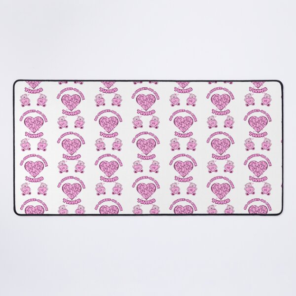 Item preview, Baby twin girls love pink and with cute teddy bears and tiny footprints designed and sold by DeeDeeDelights.