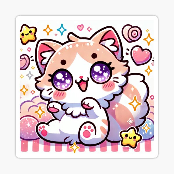 Item preview, Cat Kawaii Stars designed and sold by xvalorx.