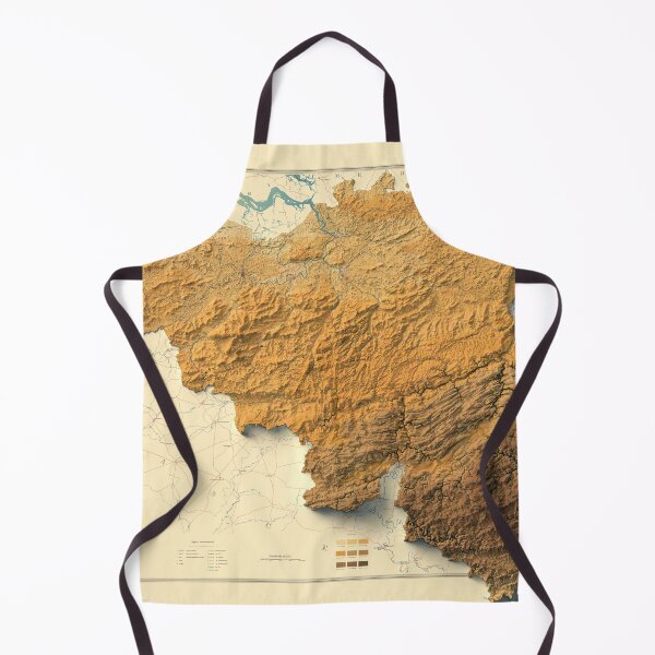 Item preview, 1880 Belgium Shaded Relief Map digitally-rendered designed and sold by ThinkAboutMaps.