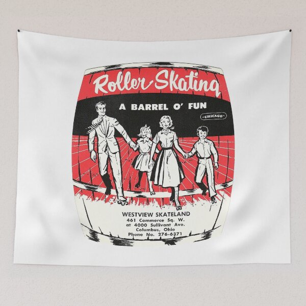 Item preview, Westview Skateland Columbus Ohio Roller Skating Rink Sticker Decal Label Design 2 designed and sold by tislord.