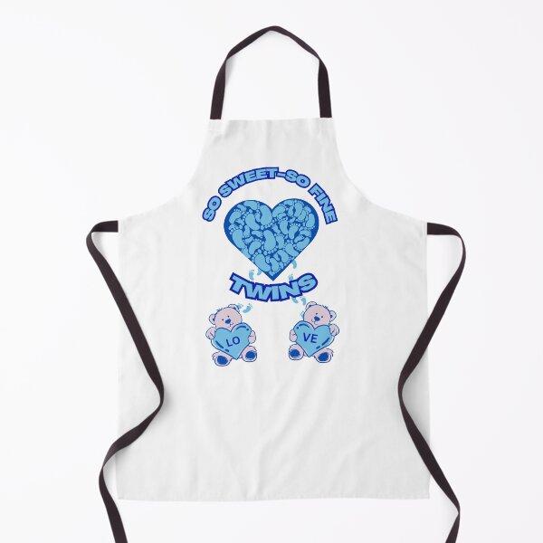 Item preview, Baby twin boys love blue and with cute teddy bears and tiny footprints designed and sold by DeeDeeDelights.