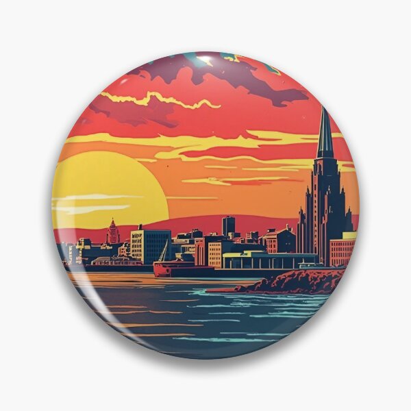 Item preview, Digital Retro Pop Art Poster of Reykjavik, Iceland | Vintage Style City Art | Retro Iceland Travel Design | Bold and Colorful Reykjavik Poster designed and sold by PaintedPixels01.