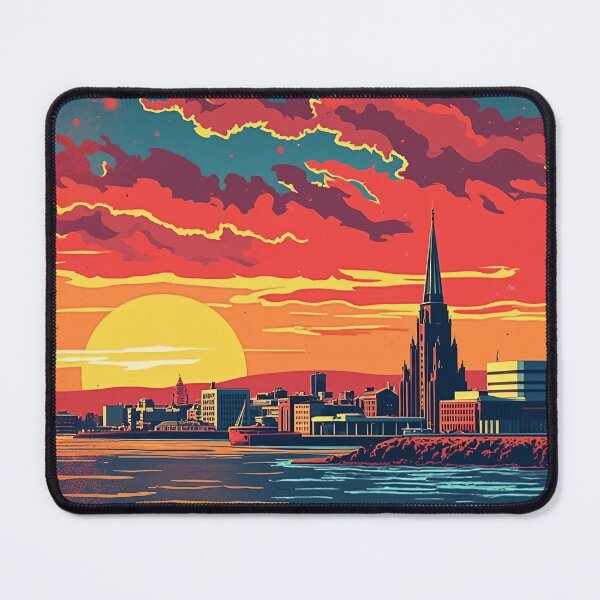 Item preview, Digital Retro Pop Art Poster of Reykjavik, Iceland | Vintage Style City Art | Retro Iceland Travel Design | Bold and Colorful Reykjavik Poster designed and sold by PaintedPixels01.
