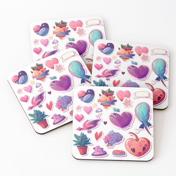 Item preview, Aesthetic Heart & Nature Sticker Pack – Romantic & Whimsical Gift designed and sold by SanadDiab.