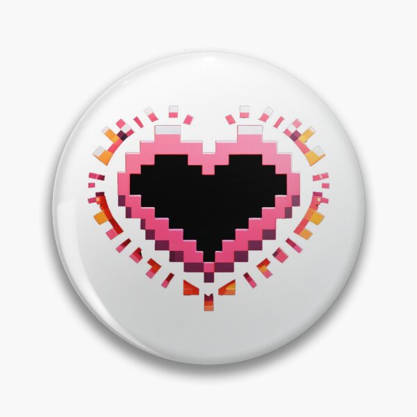 Item preview, Classic Pixelated Love Heart with Burst Effect and Vibrant Colors designed and sold by KreaDesignOne.