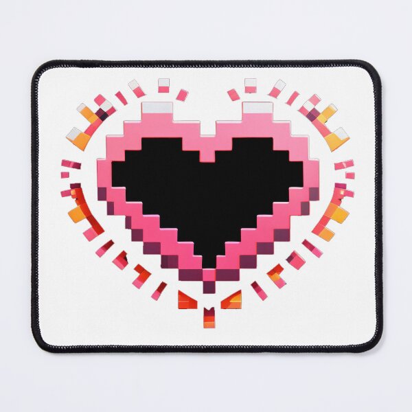 Item preview, Classic Pixelated Love Heart with Burst Effect and Vibrant Colors designed and sold by KreaDesignOne.