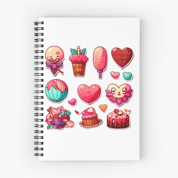 Item preview, Cute Valentine's Day Dessert Sticker Pack – Sweet & Romantic Gift  designed and sold by SanadDiab.
