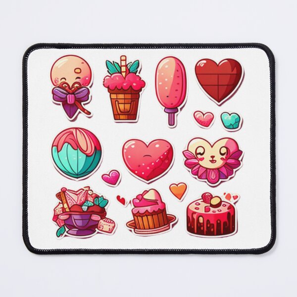 Item preview, Cute Valentine's Day Dessert Sticker Pack – Sweet & Romantic Gift  designed and sold by SanadDiab.