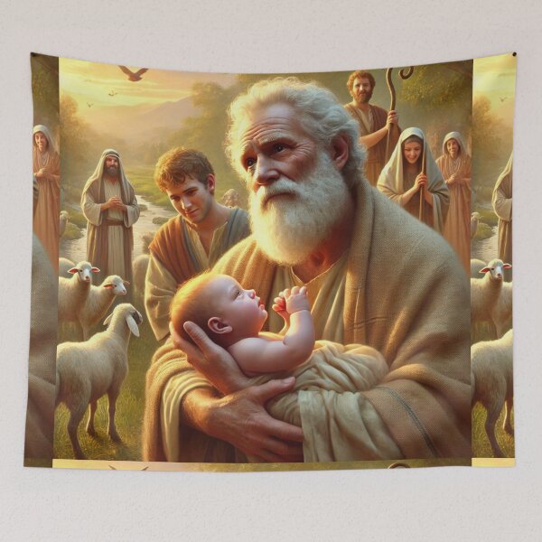 Item preview, "And Seth Lived an Hundred and Five Years, and Begat Enos" – The Birth of Enos Verse: Genesis 5:6 (KJV) designed and sold by Meta2Physical.