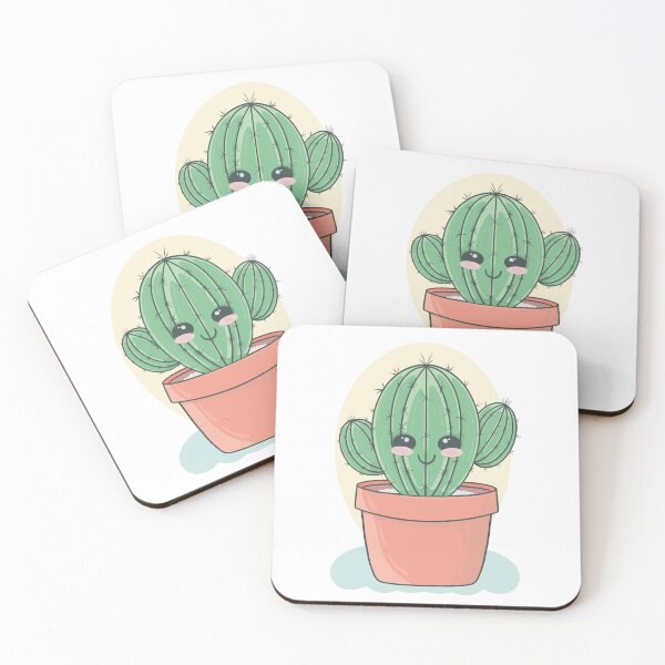 Item preview, Happy cactus in a terracotta pot designed and sold by Fox Swell Media.