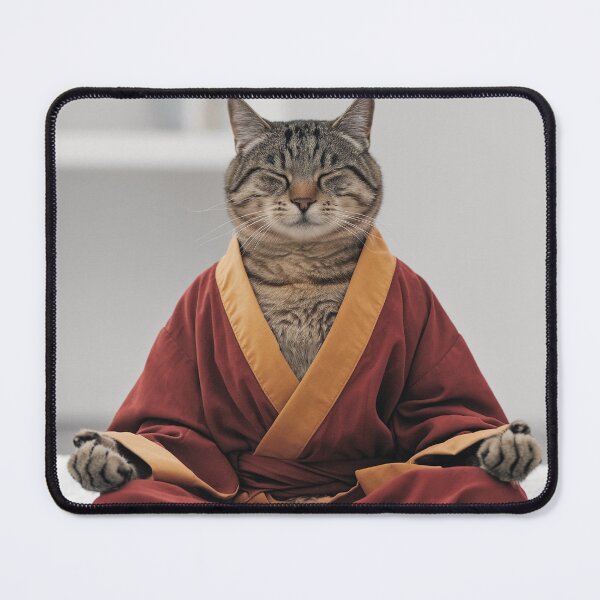 Item preview, Cat in Kimono – Meditation and Peace designed and sold by Vivid Art Zone.