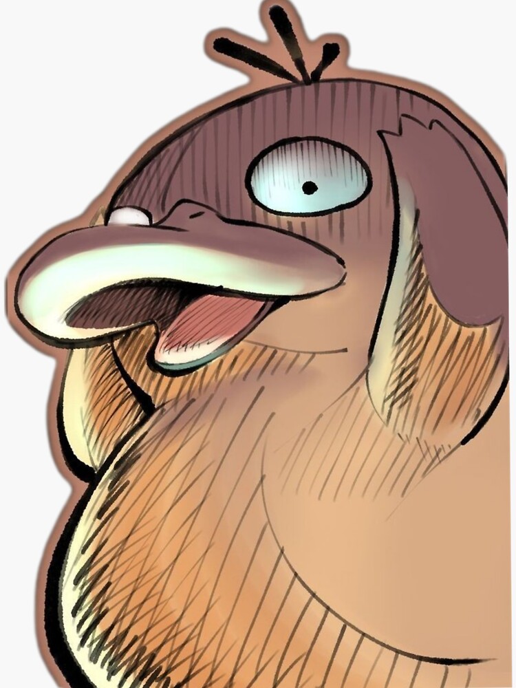 Thumbnail 3 of 3, Sticker, Psyduck pokemon designed and sold by MichFlopez.