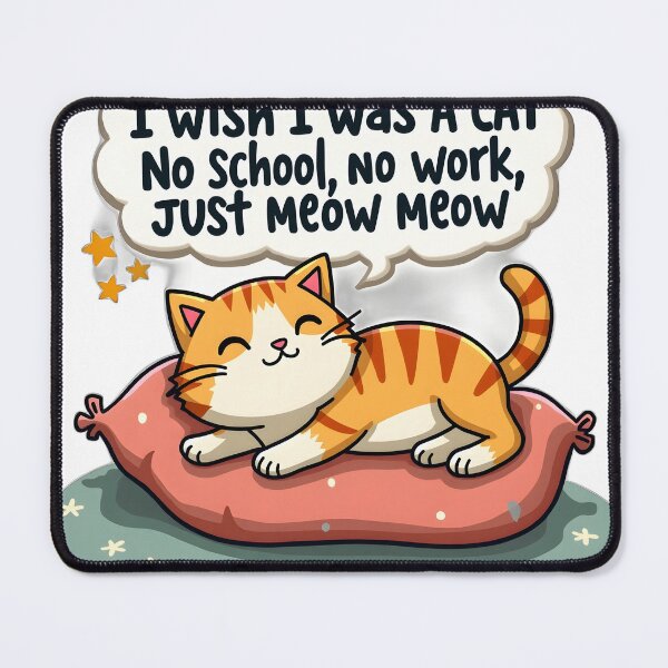 Item preview, I Wish I Was a Cat - Funny Sticker designed and sold by JossDesign15.