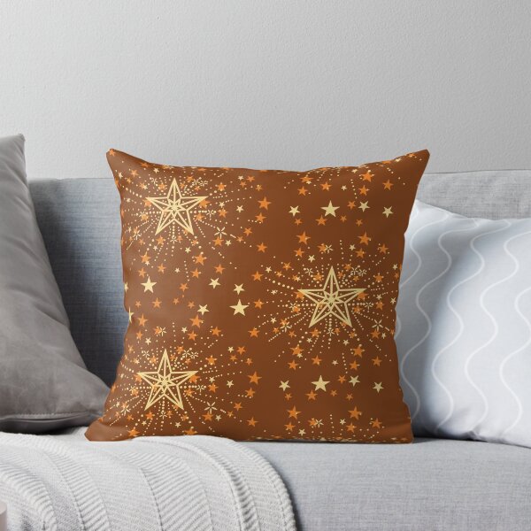 Item preview, Golden Starburst on Brown Pattern designed and sold by Sharon Schwalbe.