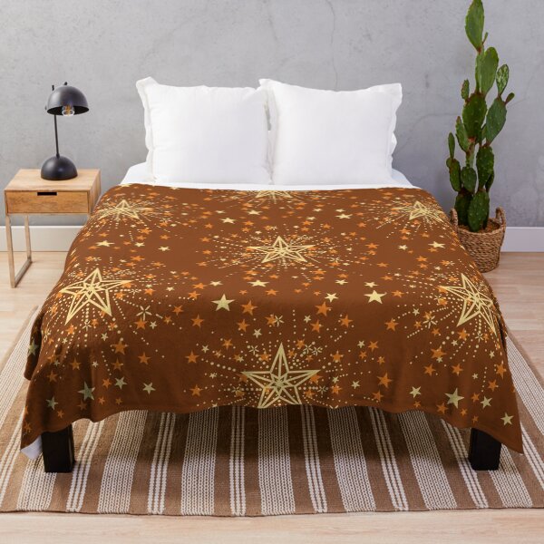 Item preview, Golden Starburst on Brown Pattern designed and sold by Sharon Schwalbe.