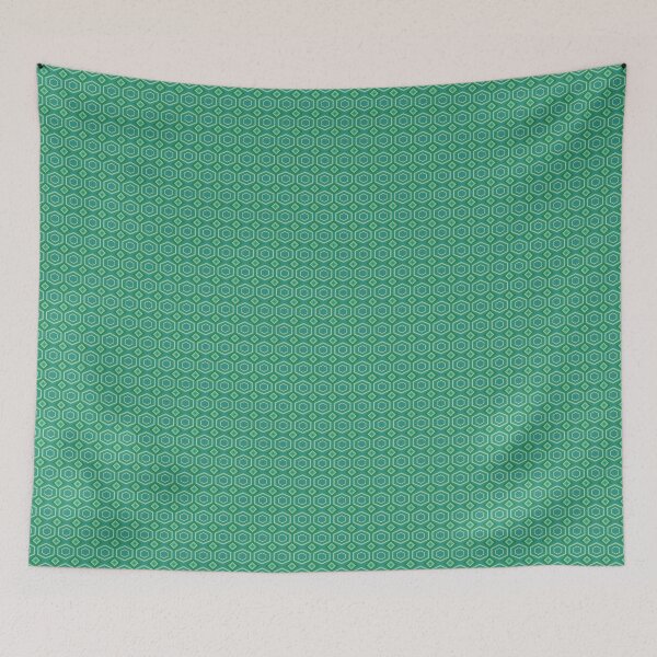 Item preview, Green Hexagonal Geometric Pattern designed and sold by ANGOON7455.