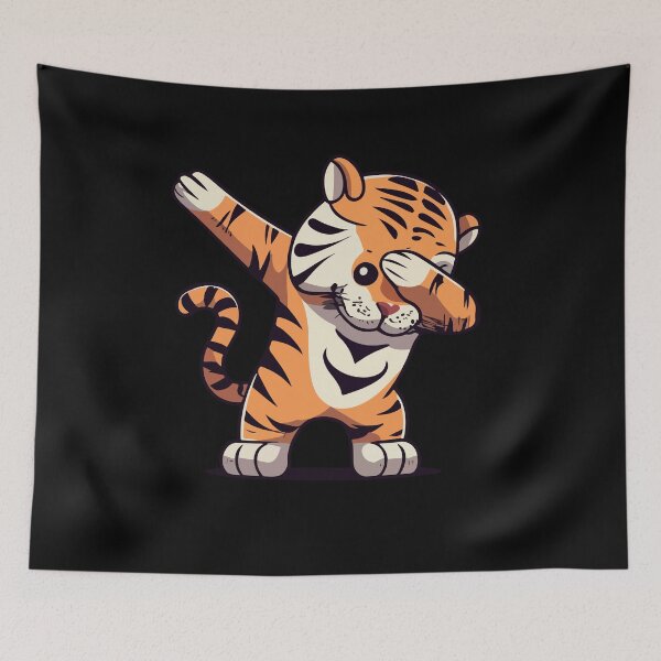 Item preview, Tiger Dabbing Dancing Dab Dance Funny Animal Lover Graphic Art designed and sold by Dressed For  Duty.