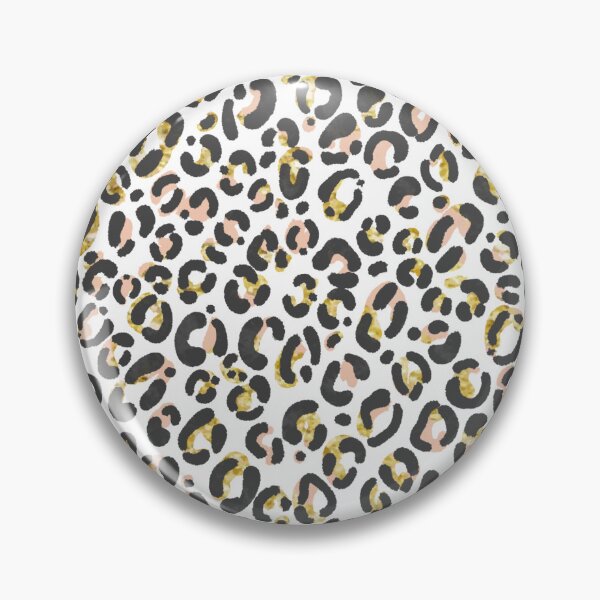 Item preview, Peach and gold glitter leopard print  designed and sold by Fox Swell Media.