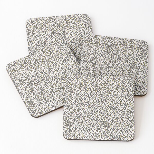 Item preview, Peach and gold glitter leopard print  designed and sold by Fox Swell Media.