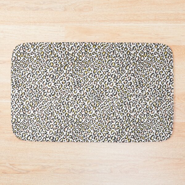 Item preview, Peach and gold glitter leopard print  designed and sold by Fox Swell Media.