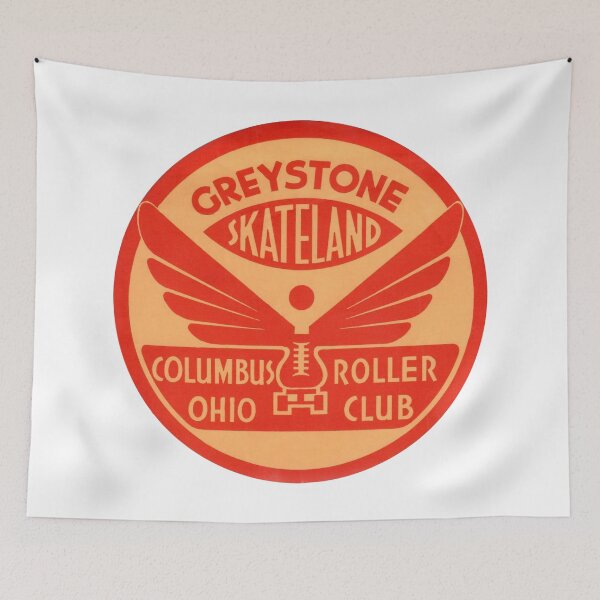 Item preview, Greystone Skateland Columbus Ohio Roller Club Roller Skating Rink Sticker Decal Label Design 2 designed and sold by tislord.