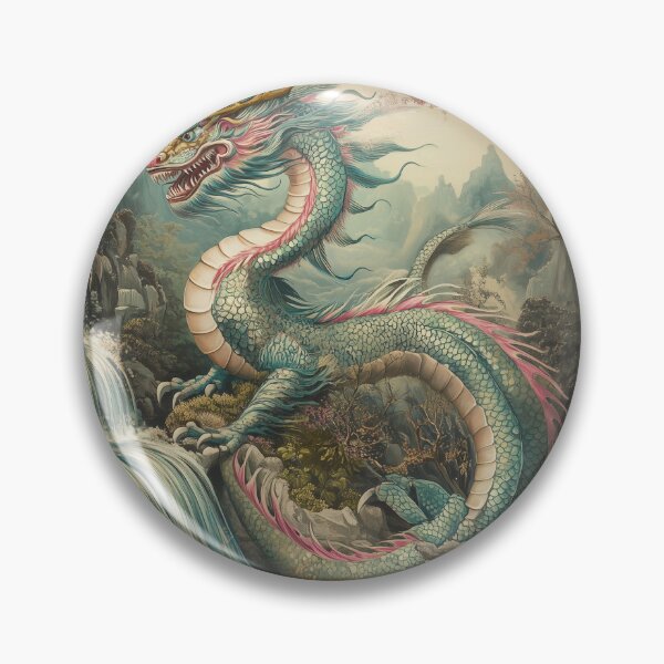 Item preview, Imperial Chinese Dragon in Traditional Nihonga style designed and sold by ACuriousshoppe.