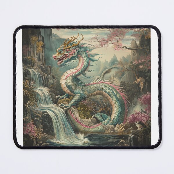 Item preview, Imperial Chinese Dragon in Traditional Nihonga style designed and sold by ACuriousshoppe.