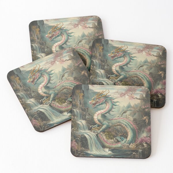 Item preview, Imperial Chinese Dragon in Traditional Nihonga style designed and sold by ACuriousshoppe.