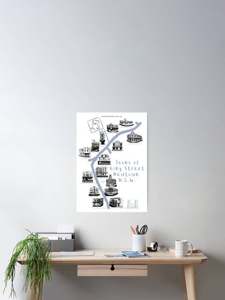 Thumbnail 2 of 3, Poster, Icons of King Street Newtown designed and sold by TheOwnerSpeaks.