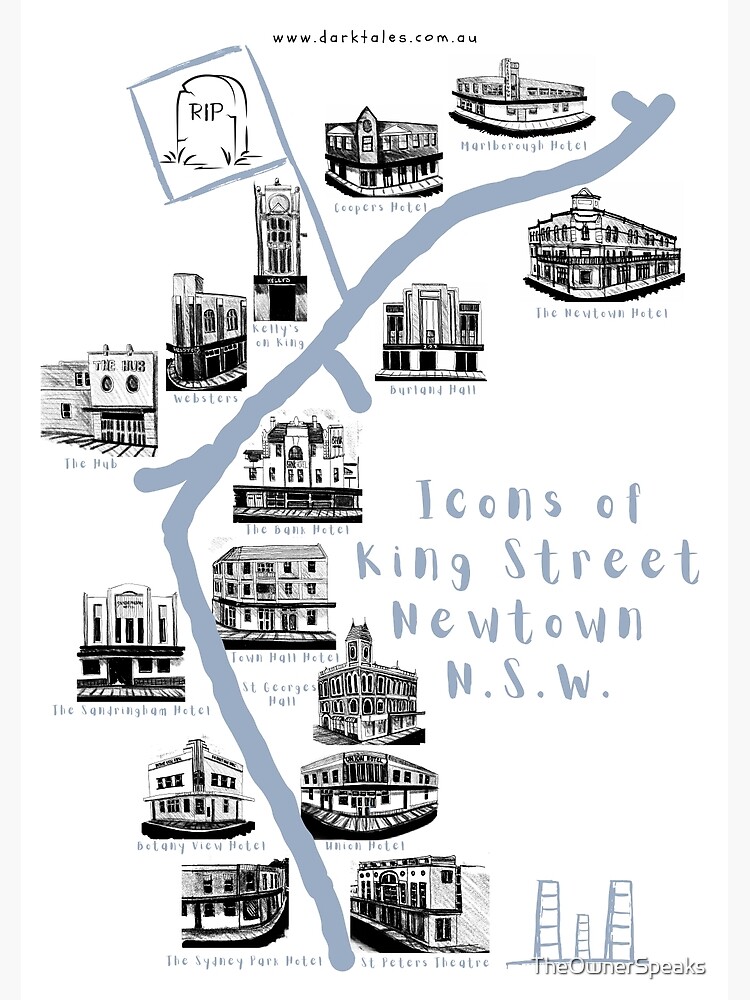 Thumbnail 3 of 3, Poster, Icons of King Street Newtown designed and sold by TheOwnerSpeaks.
