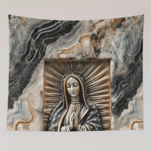 Item preview, Our Lady of Guadalupe with Marble Texture - Religious Artwork designed and sold by Nicholas Panek.
