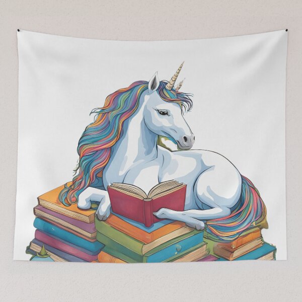 Item preview, Unicorn reading designed and sold by Ducky247.