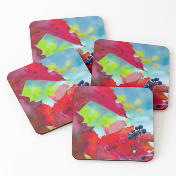 Item preview, Nature’s Fall Canvas: Vivid Red and Green designed and sold by NatsVision.