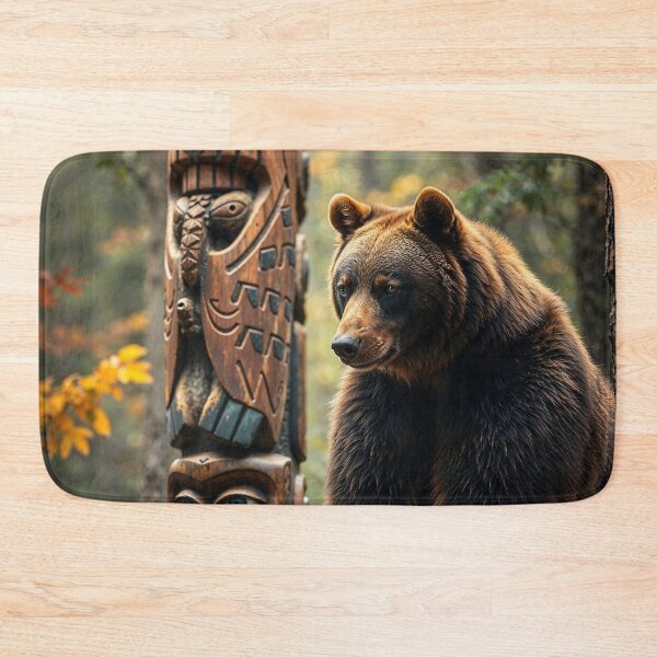 Item preview, Gentle Grizzly Bear by Totem Pole designed and sold by Skye Ryan-Evans.