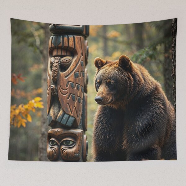 Item preview, Gentle Grizzly Bear by Totem Pole designed and sold by Skye Ryan-Evans.