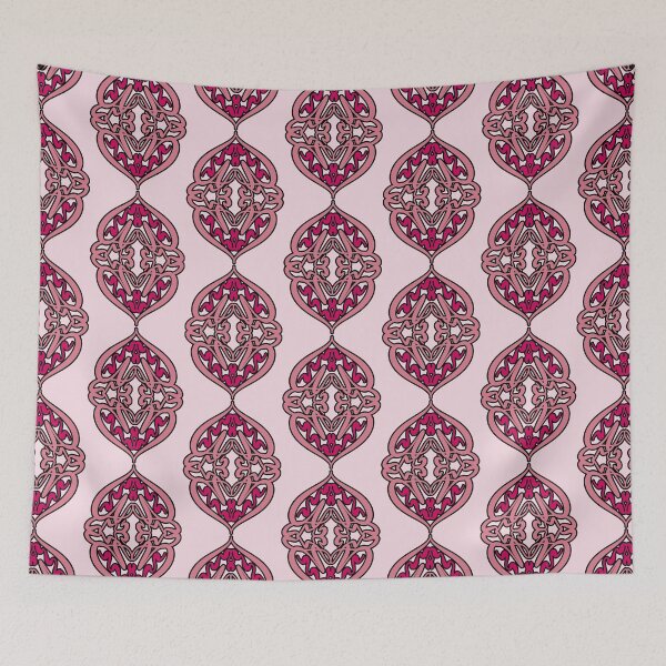 Item preview, Art Nouveau Nouveau- shades of pink designed and sold by katzenfloofder.