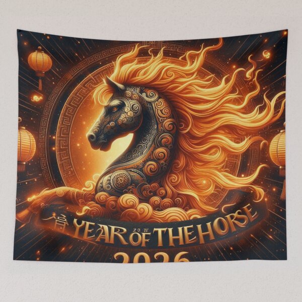 Item preview, Year of the Horse - Firey Horse 2026 designed and sold by Rob5Designs.