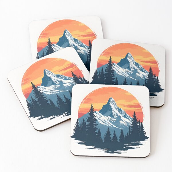 Item preview, Iceberg with trees and orange sky designed and sold by KwangCB.
