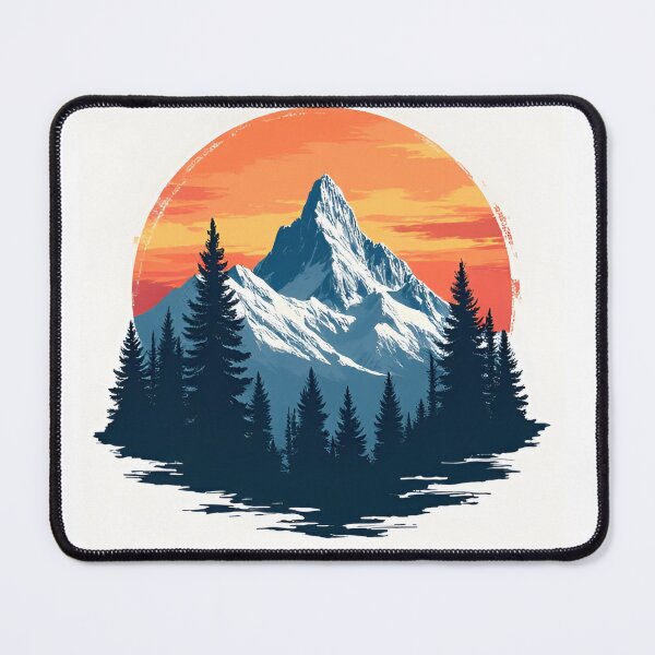 Item preview, Iceberg with trees and orange sky designed and sold by KwangCB.