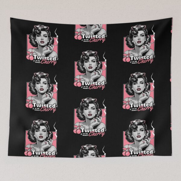 Item preview, TWISTED CHERRY  - Smoking Lady Pink remix (White) designed and sold by Discothreadz.