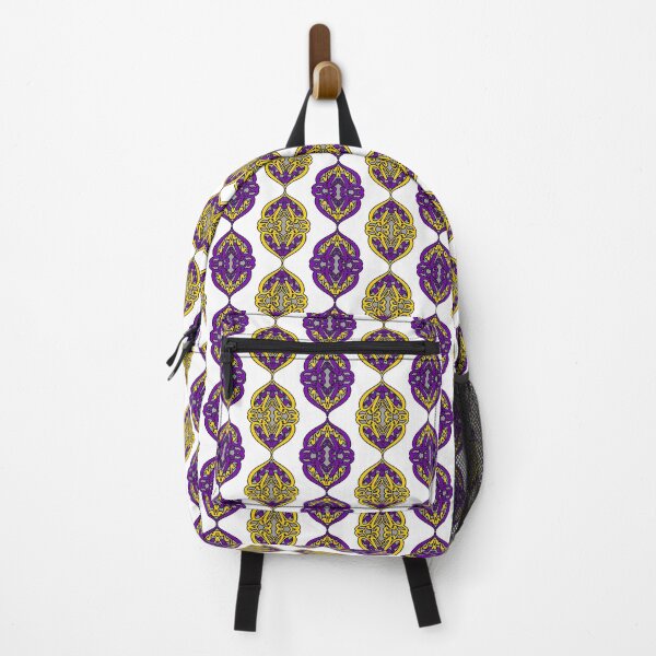 Item preview, Art Nouveau Nouveau- nonbinary pride purple and yellow on grey and white designed and sold by katzenfloofder.