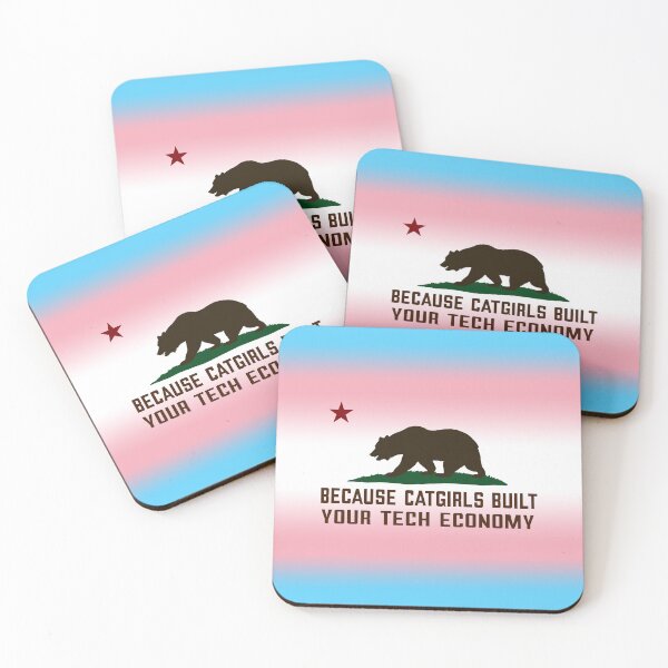 Item preview, California Trans Pride Flag: Because Catgirls Built Your Tech Economy designed and sold by OutliersGeorg.