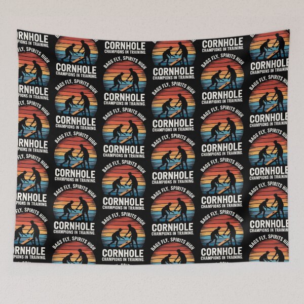 Item preview, Cornhole Champions in Training - Retro Sunset designed and sold by Taans-Creation.